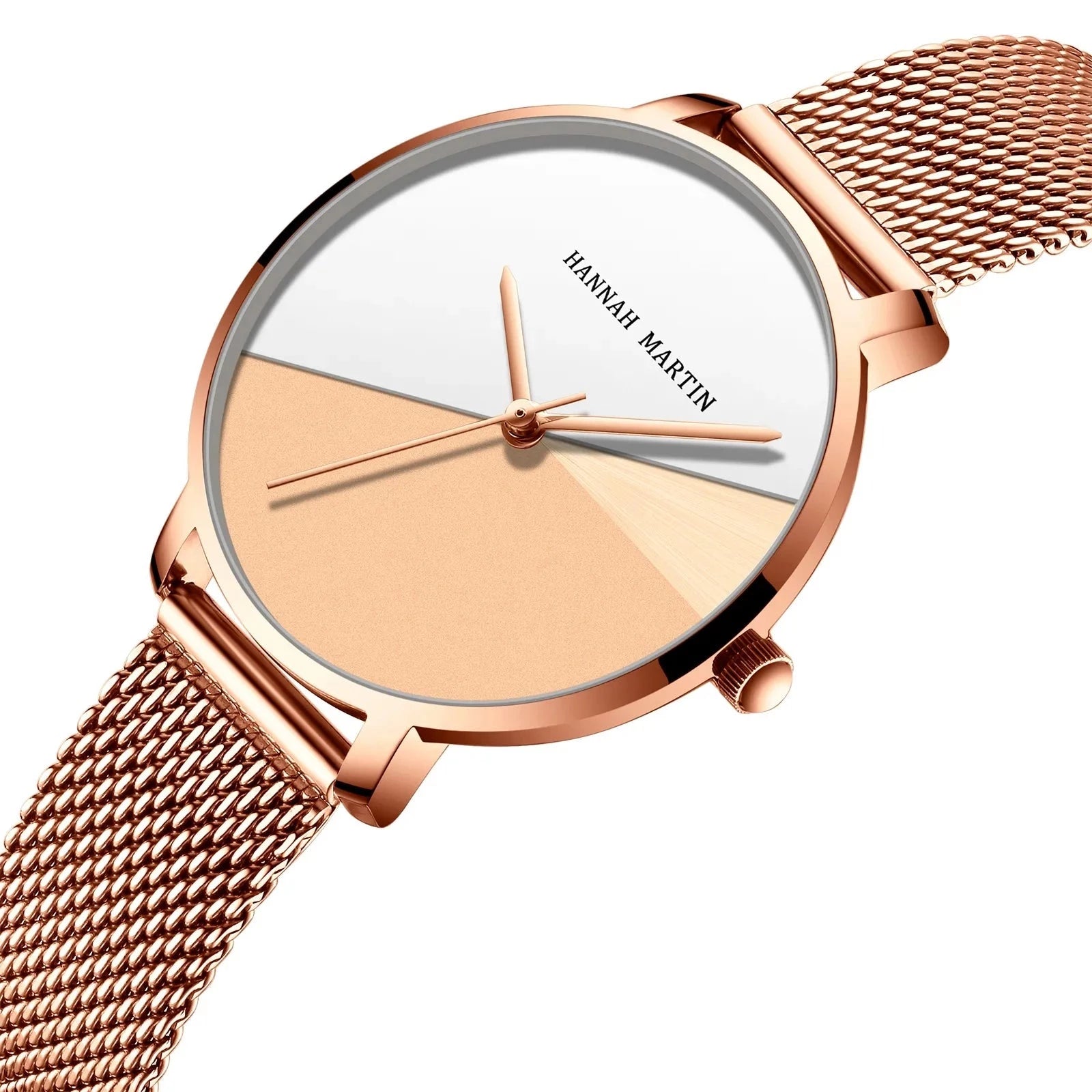 Women's Alloy Folding Clasp Round Shaped Waterproof Quartz Watch