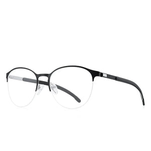 Men's Alloy Frame Half-Rim Oval Shaped UV400 Optical Glasses