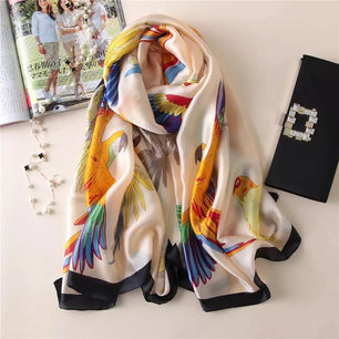 Women's Polyester Neck Wrap Printed Pattern Trendy Beach Scarves