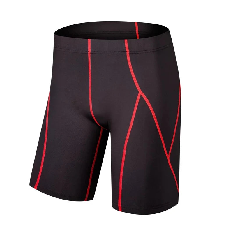 Men's Acrylic Striped Pattern Breathable Fitness Sports Short