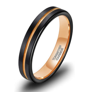 Men's Metal Tungsten Round Shaped Trendy Engagement Party Ring