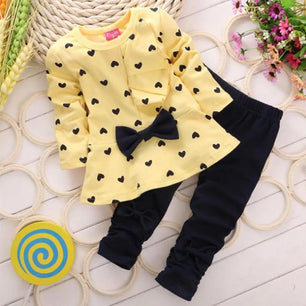 Kid's Cotton O-Neck Long Sleeves Printed Pattern Casual Clothes