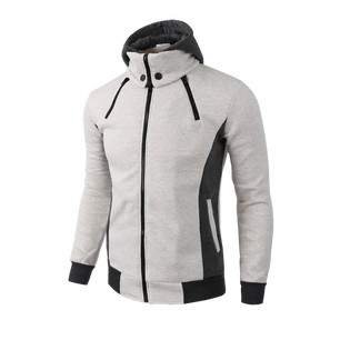 Men's Cotton Full Sleeves Zipper Closure Hooded Casual Sweater