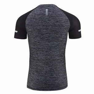 Men's Polyester Short Sleeve Pullover Closure Casual T-Shirt