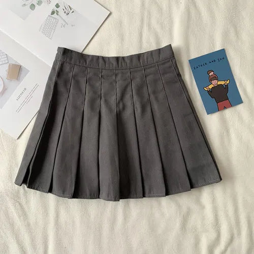 Women's Polyester High Waist Pleated Pattern Casual Wear Skirts