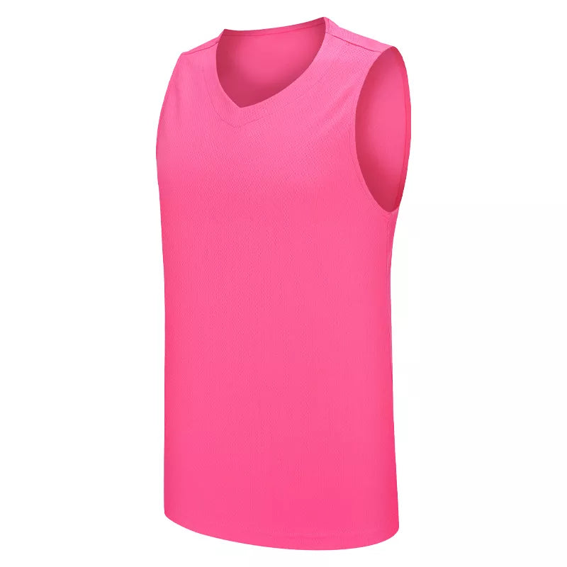 Women's Nylon V-Neck Sleeveless Breathable Fitness Workout Top