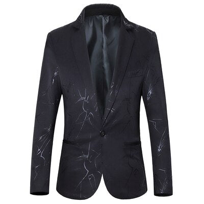 Men's Spandex Full Sleeve Single Button Closure Wedding Blazer