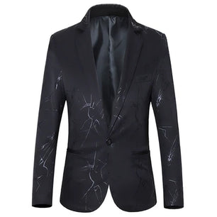 Men's Spandex Full Sleeve Single Breasted Closure Wedding Blazer