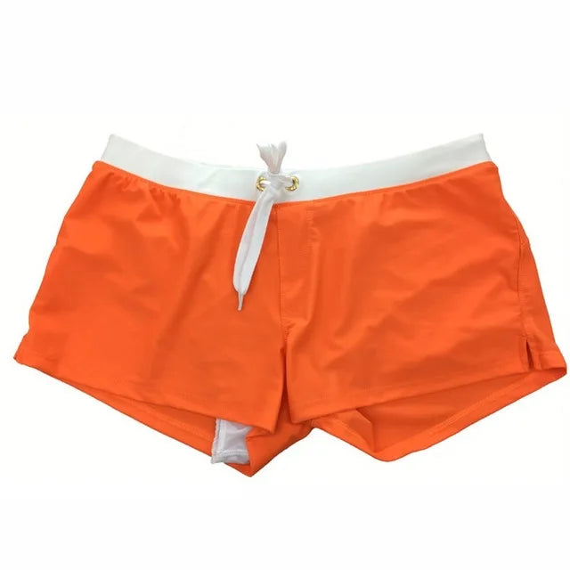 Men's Polyester Drawstring Closure Quick-Dry Swimwear Shorts