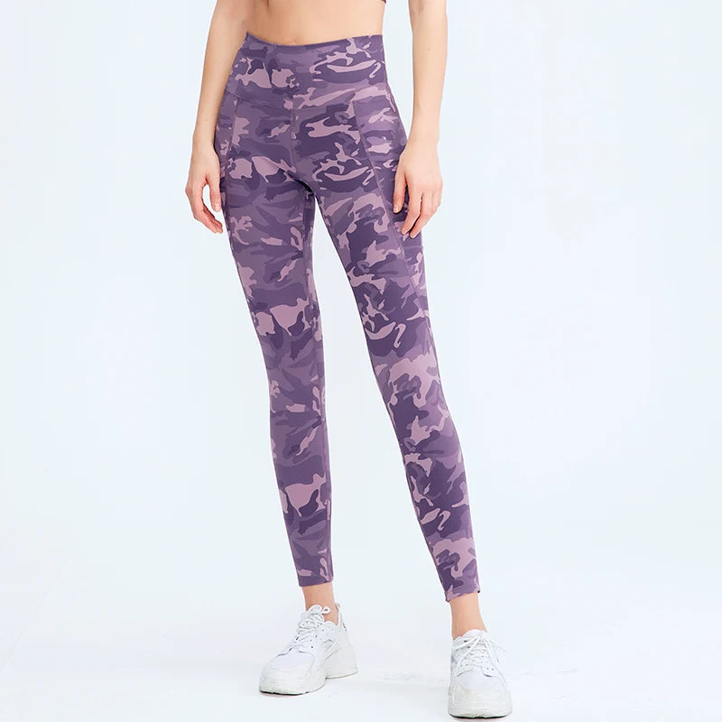 Women's Polyester High Waist Elastic Closure Sports Wear Leggings