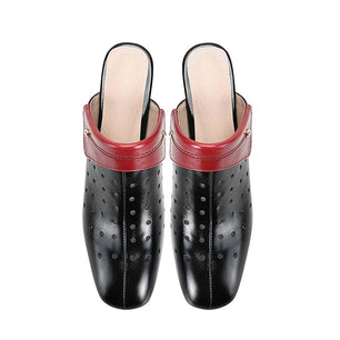 Women's Genuine Leather Round Toe Slip-On Closure Casual Shoes