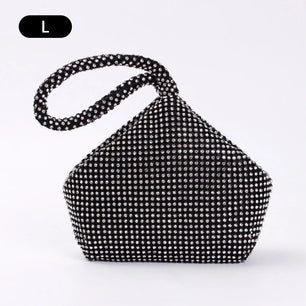 Women's Polyester Hasp Closure Rhinestone Bridal Wedding Clutch