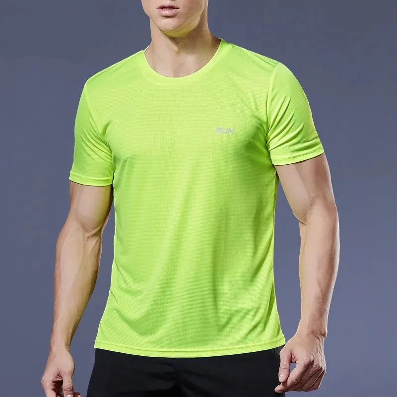 Men's Polyester Short Sleeve Pullover Closure Sportswear T-Shirt