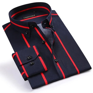 Men's Cotton Turn-Down Collar Full Sleeve Single Breasted Shirt