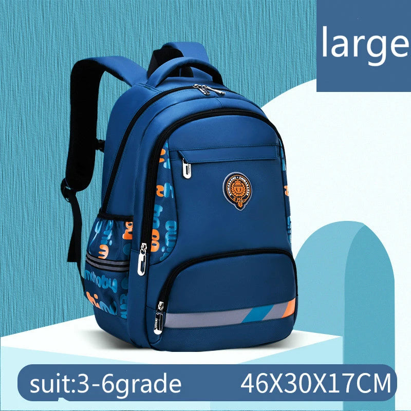 Kid's Girl Nylon Zipper Closure Trendy Waterproof School Backpack