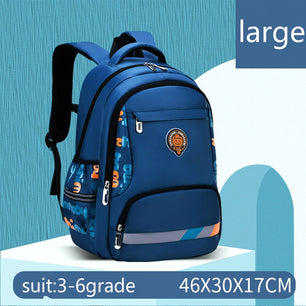 Kid's Girl Nylon Zipper Closure Trendy Waterproof School Backpack