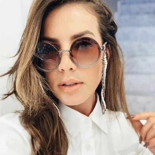 Women's Alloy Frame Resin Lens Round Shaped Trendy Sunglasses