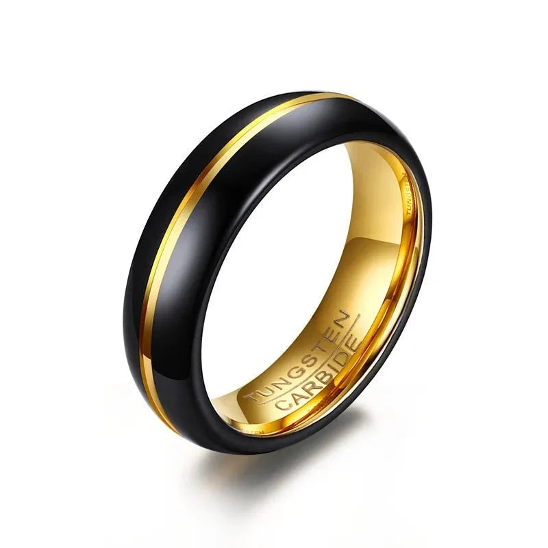 Men's Metal Tungsten Geometric Pattern Trendy Wedding Ring