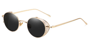 Men's Alloy Frame Polycarbonate Lens Round Shaped Sunglasses