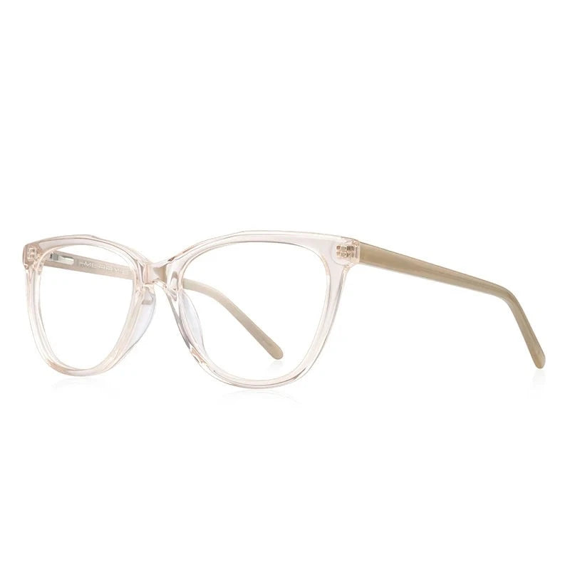 Kid's Cat Eye Acetate Frame Light Blocking Trendy Computer Glasses