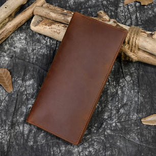 Men's Genuine Leather Solid Pattern Card Holder Casual Wallet