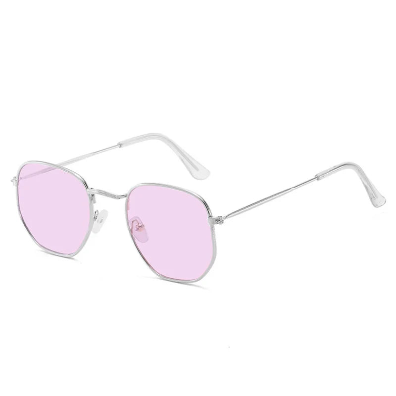 Women's Alloy Frame Polycarbonate Lens Square Shape Sunglasses