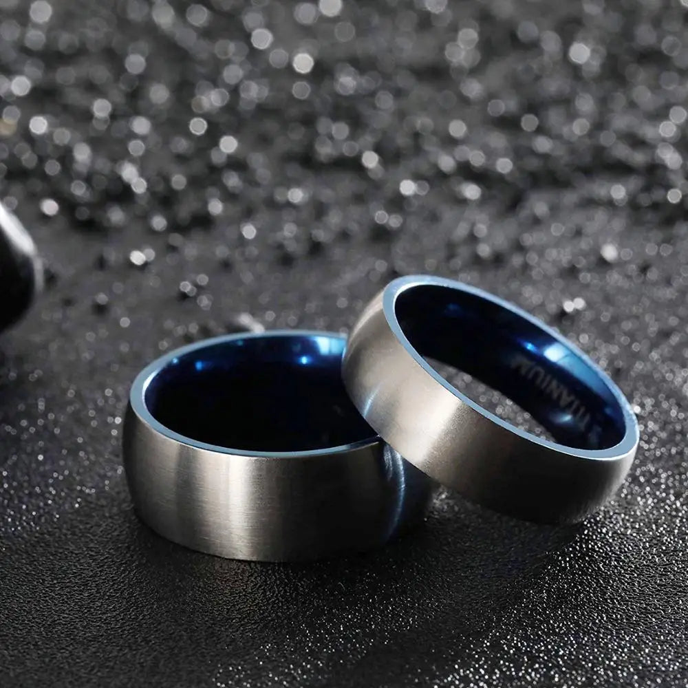 Men's 100% Titanium Geometric Pattern Trendy Wedding Party Ring