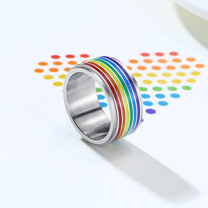 Men's Stainless Steel Tension Mount Setting Round Shaped Ring