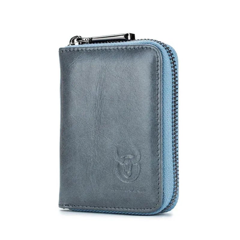 Men's Genuine Leather Card Holder Letter Pattern Trendy Wallets