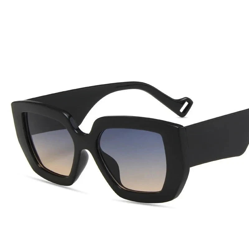 Women's Resin Frame Polycarbonate Lens Square Shaped Sunglasses