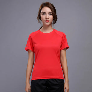 Women's Spandex O-Neck Short Sleeves Breathable Yoga Workout Top