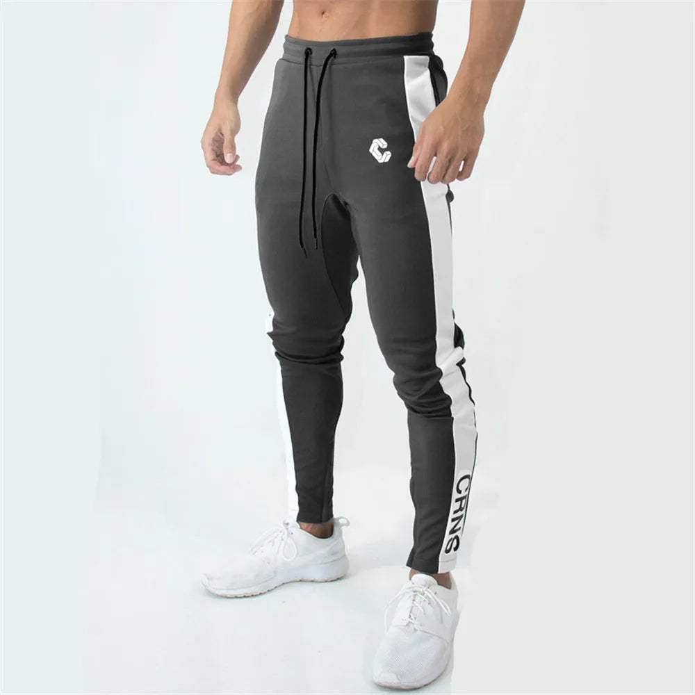 Men's Polyester Drawstring Closure Quick-Drying Gymwear Pants