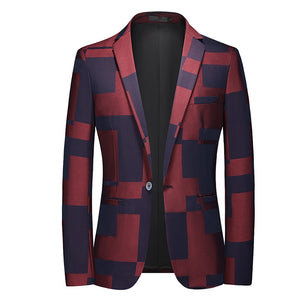 Men's Polyester Full Sleeve Single Breasted Closure Luxury Blazer