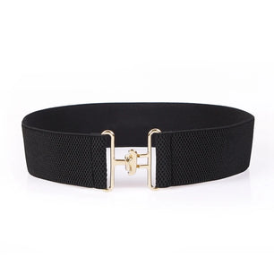 Women's Spandex Buckle Closure Solid Pattern Trendy Waist Belts