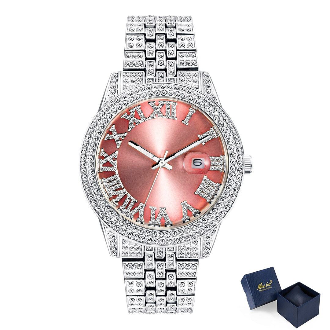 Women's Alloy Case Round Shaped Luxury Quartz Elegant Watch