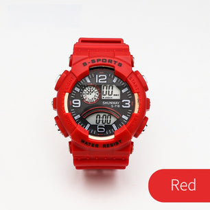 Men's Alloy Case Luminous Multifunction Electronic Trendy Watch