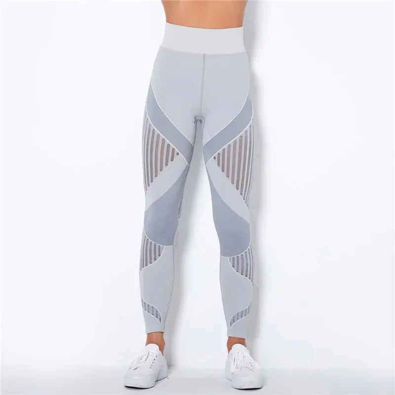 Women's Spandex High Waist Patchwork Seamless Sport Leggings