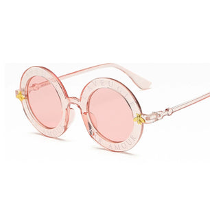 Women's Alloy Frame Acrylic Lens Round Shape UV400 Sunglasses