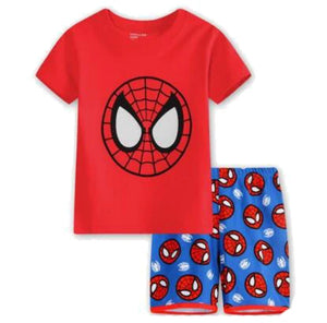 Kid's Boy Cotton O-Neck Short Sleeves Breathable Sleepwear Set