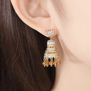 Women's Copper Alloy Cubic Zirconia Trendy Geometric Drop Earrings