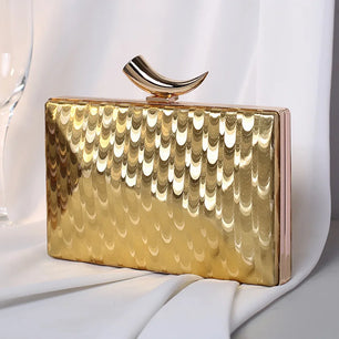 Women's PU Hasp Closure Sequined Luxury Bridal Wedding Clutch