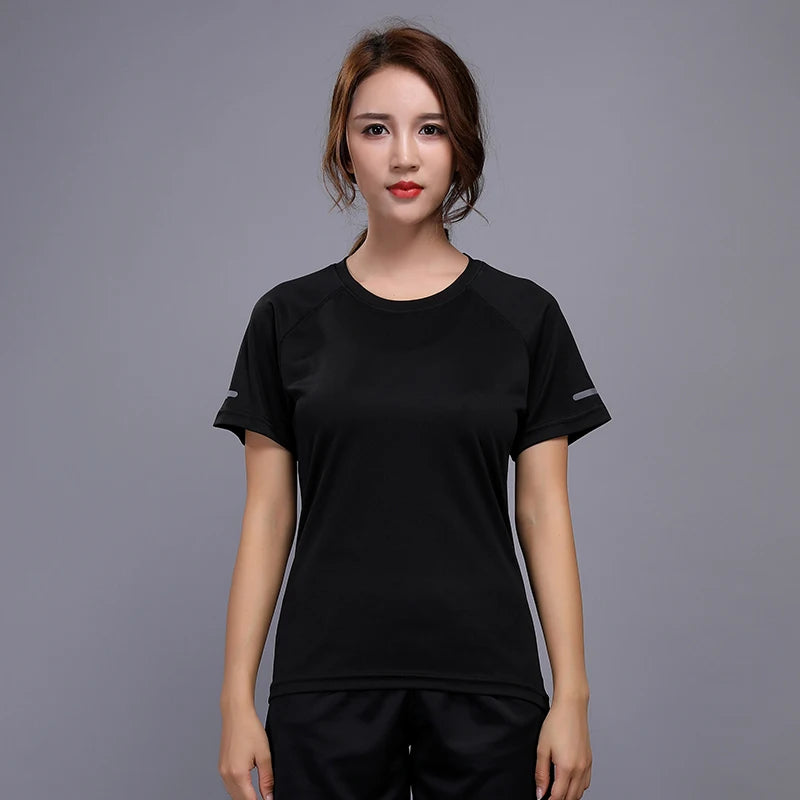 Women's Spandex O-Neck Short Sleeves Breathable Yoga Workout Top