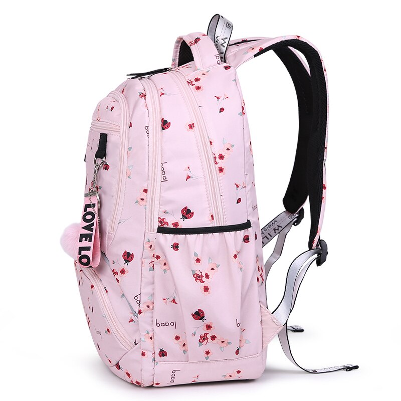 Kid's Polyester Printed Zipper Closure Waterproof School Backpack