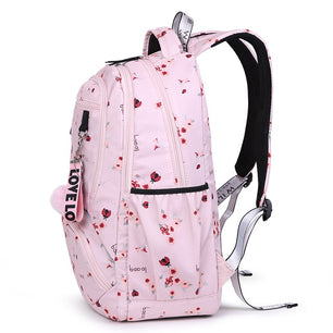 Kid's Polyester Printed Zipper Closure Waterproof School Backpack