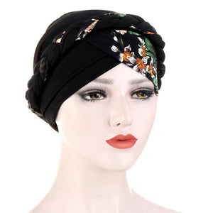 Women's Arabian Polyester Head Wrap Printed Pattern Turban Hijabs