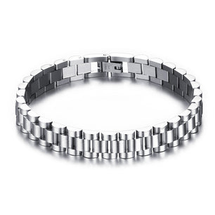 Men's Stainless Steel Round Pattern Easy Hook Clasp Bracelet