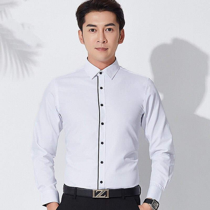 Men's Cotton Turndown Collar Full Sleeves Formal Wear Shirts