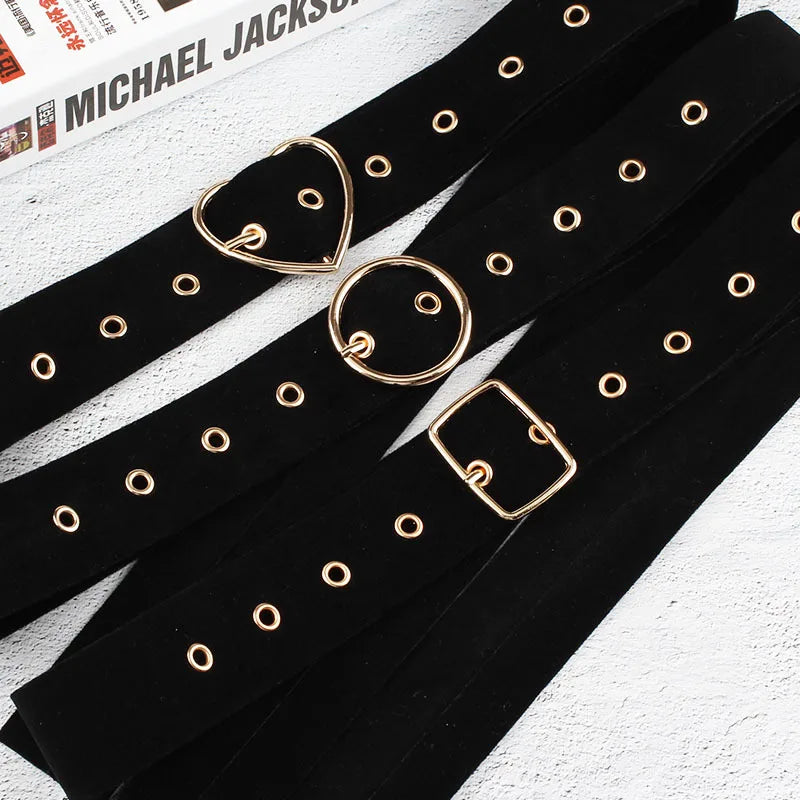 Women's Canvas Adjustable Strap Pin Buckle Closure Solid Belts