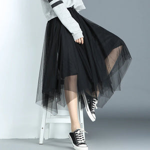 Women's Cotton High Waist Solid Pattern Casual Wear A-Line Skirts
