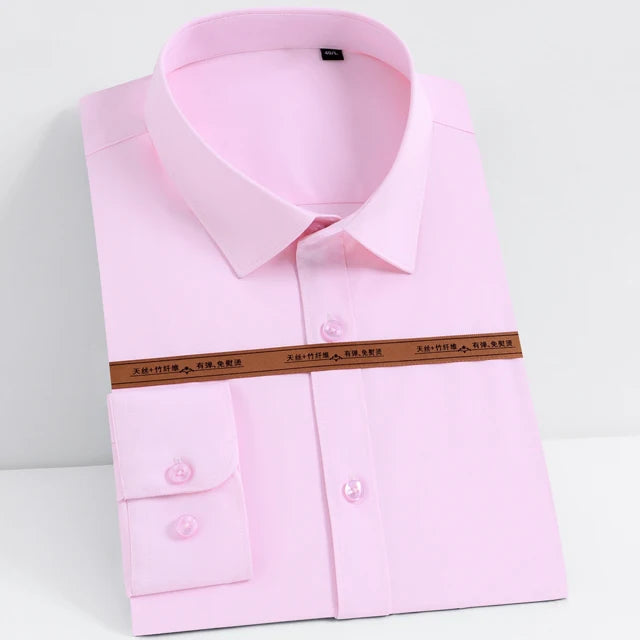 Men's Polyester Turn-Down Collar Full Sleeves Single Breasted Shirt